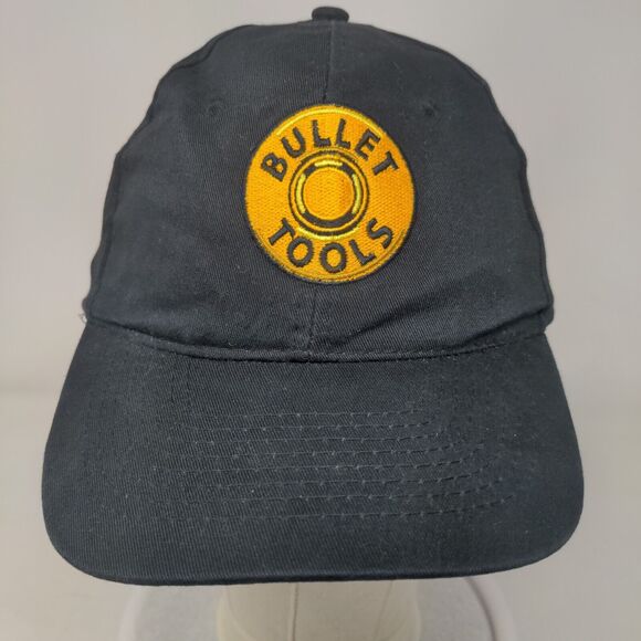 Bullet Tools Strapback Hat Black OSFA Adjustable Embroidered Vented Holes Cotton - Picture 2 of 7